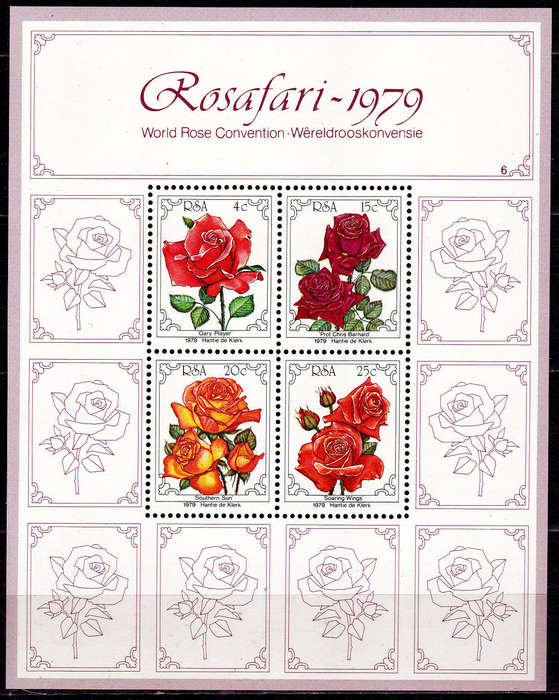 RSA, 1979. Rose convention. Mini sheet
