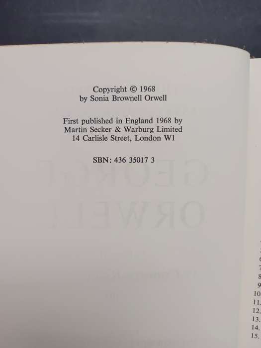 THE COLLECTED ESSAYS, JOURNALISM AND LETTERS OF GEORGE ORWELL (4 x Volumes)