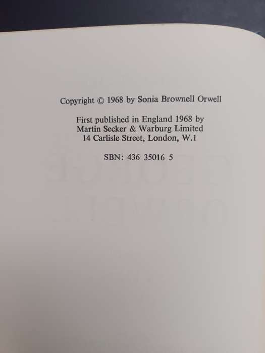 THE COLLECTED ESSAYS, JOURNALISM AND LETTERS OF GEORGE ORWELL (4 x Volumes)