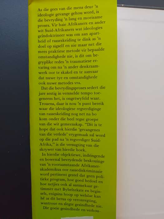 Afskeid van Apartheid / W.P. Esterhuyse