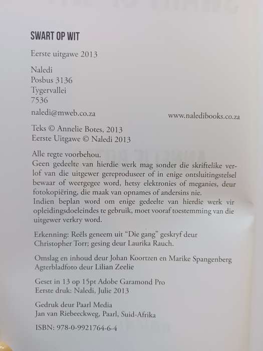 Swart op Wit / Annelie Botes