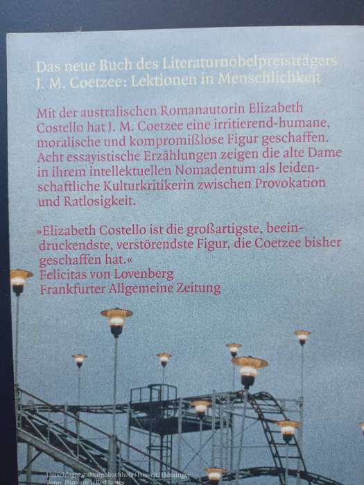 Elizabeth Costello / J.M. Coetzee (GERMAN)