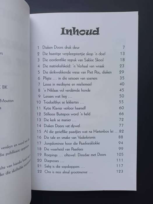 Diaken Doors vat Dywel en verdere pastoriepetaljes! / Barend Vos