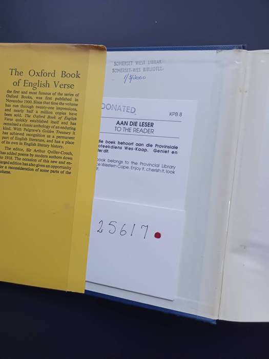 The Oxford book of English Verse 1250 - 1918 / Sir Arthur Quiller-Couch