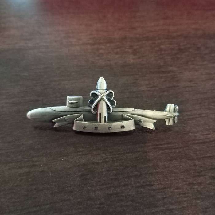 US NAVY SSBN DETERRENT PATROL INSIGNIA SILVER