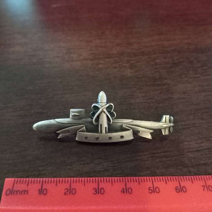 US NAVY SSBN DETERRENT PATROL INSIGNIA SILVER