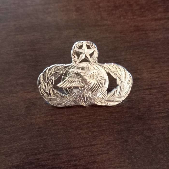 US AIR FORCE AIR MASTER OCCUPATIONAL LOGISTICS INSIGNIA BADGE