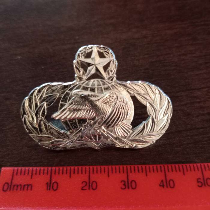 US AIR FORCE AIR MASTER OCCUPATIONAL LOGISTICS INSIGNIA BADGE