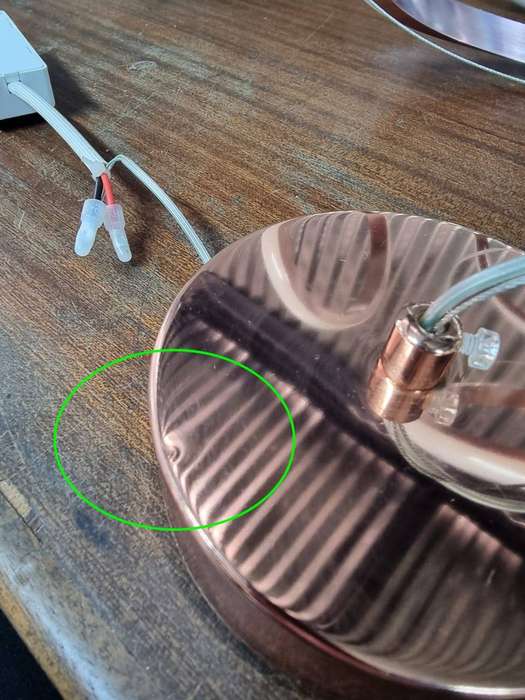 Modern LED Pendant Light fitting Aluminium & Acrylic 6991 - Rose gold #3