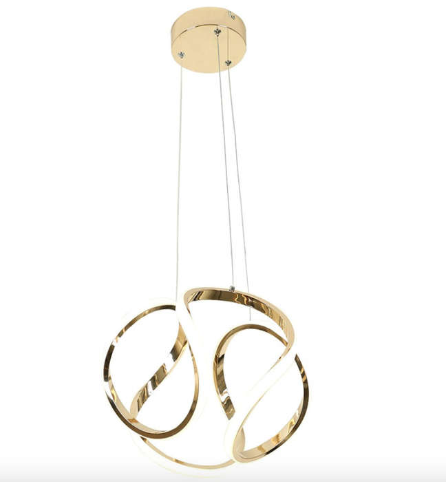 Modern LED Pendant Light fitting Aluminium & Acrylic 6991 - Rose gold #3