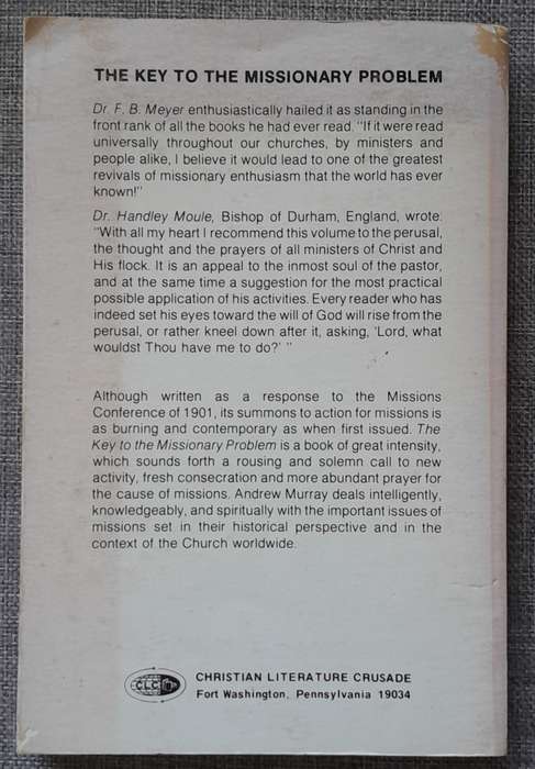 Key to the missionary problem - Andrew Murray