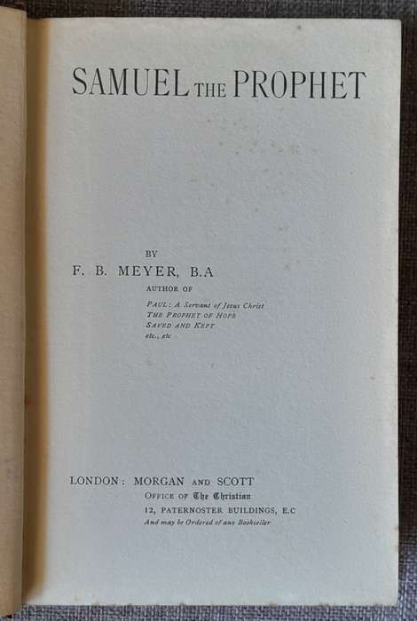 Samuel the prophet - F.B. Meyer (Hardcover)