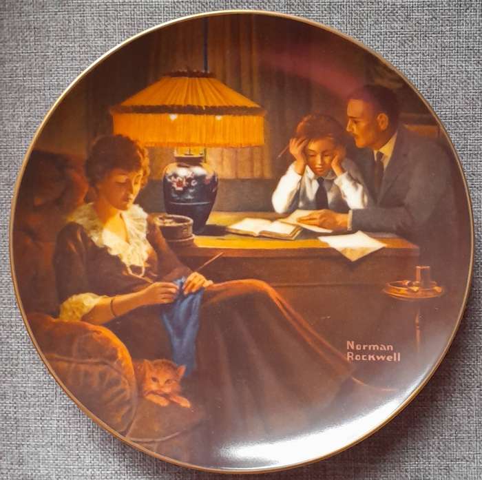 Set of 4 Norman Rockwell Designer Plates