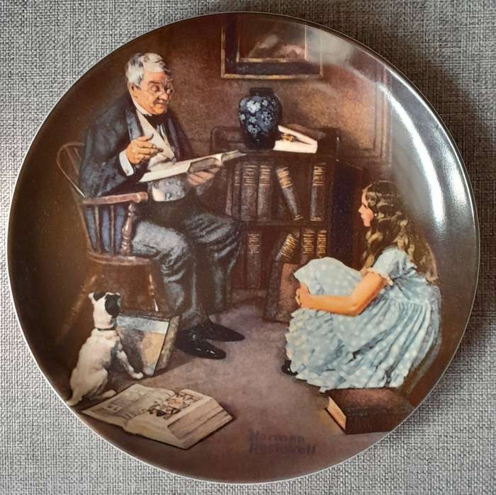 Set of 4 Norman Rockwell Designer Plates