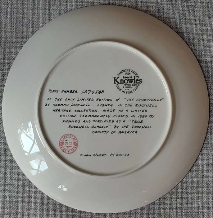 Set of 4 Norman Rockwell Designer Plates