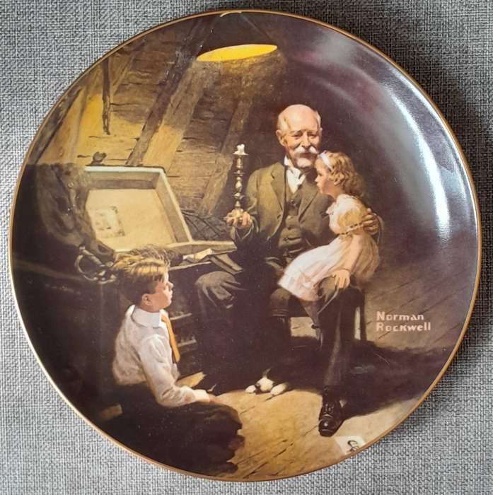 Set of 4 Norman Rockwell Designer Plates