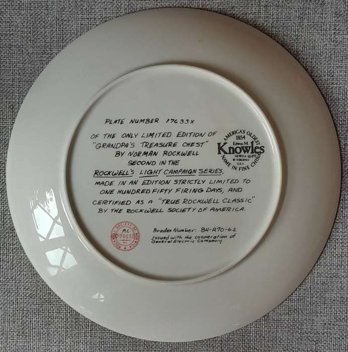 Set of 4 Norman Rockwell Designer Plates