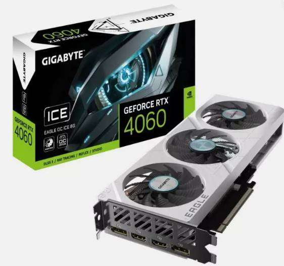 GIGABYTE GeForce RTX 4060 EAGLE OC ICE 8GB GDDR6 128-bit gaming card NEW - Free shipping