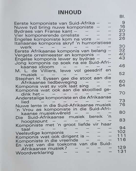 Komponiste van Suid Afrika - Jan Bouws