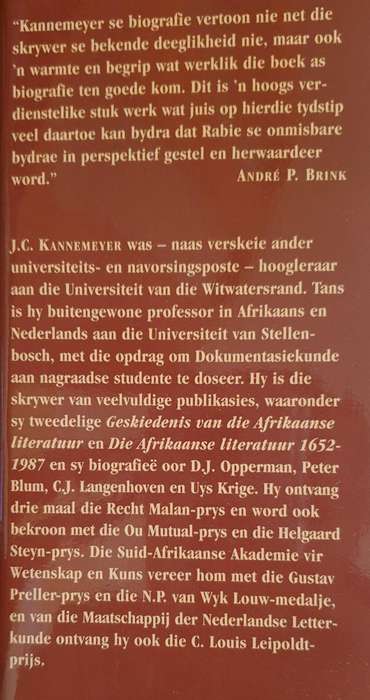 JAN RABIE - J. C. Kannemeyer