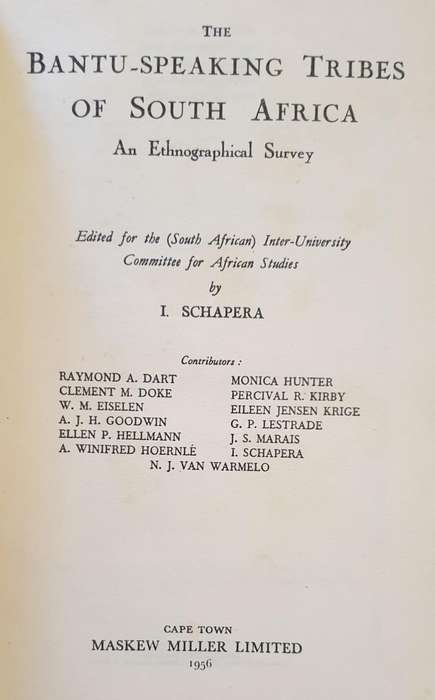 The Bantu-Speaking Tribes of South Africa (I. Schapera)