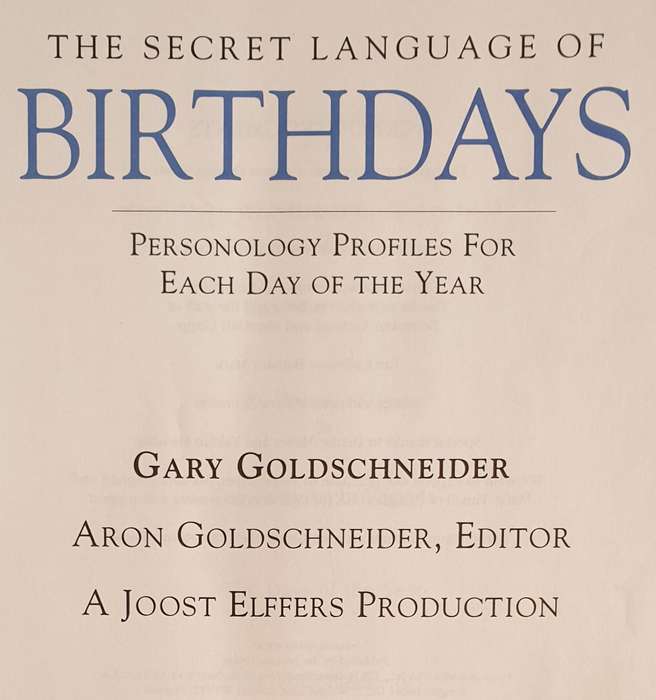 The Secret Language of Birthdays - Goldschneider & Elffers