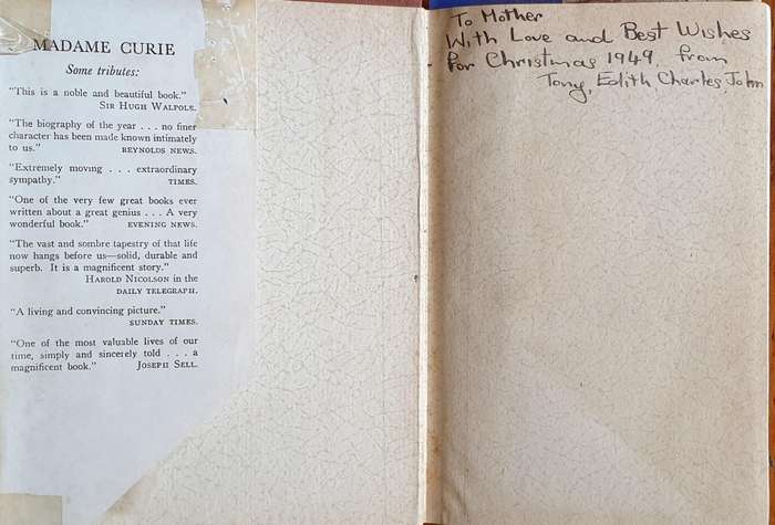 Madame Curie - The Great Biography, by her daughter Eve Curie