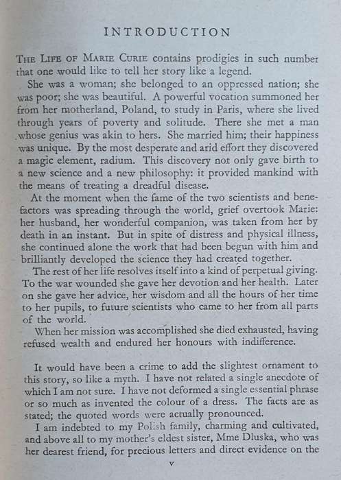 Madame Curie - The Great Biography, by her daughter Eve Curie