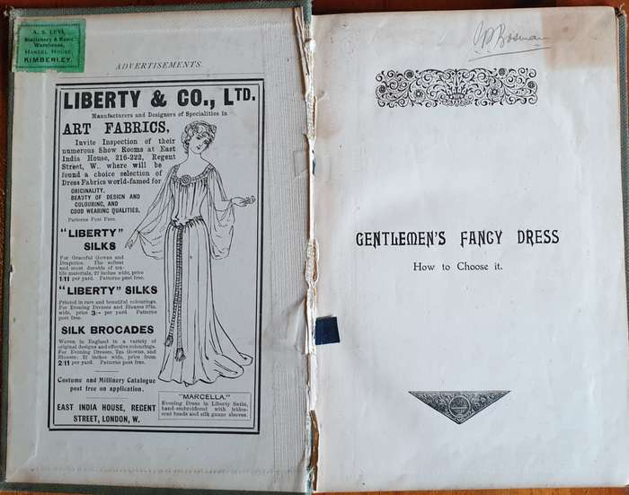 * 1880's Circa* Gentlemen's Fancy Dress - How to choose it Ardern Holt