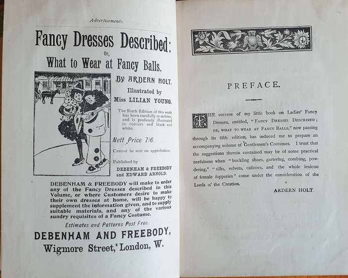 * 1880's Circa* Gentlemen's Fancy Dress - How to choose it Ardern Holt