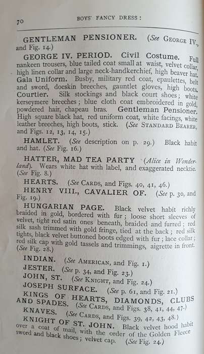 * 1880's Circa* Gentlemen's Fancy Dress - How to choose it Ardern Holt