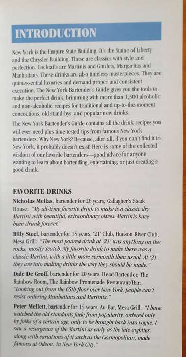The New York Bartender's Guide - With more than 1300 recipes