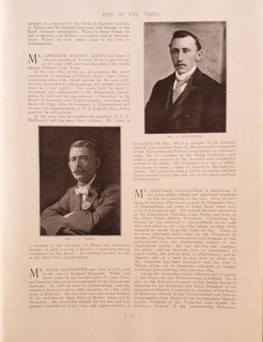 * 1905 * Men of the Times, Pioneers of the Transvaal.