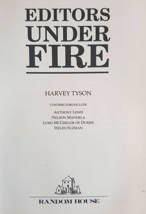 Editors under Fire - Harvey Tyson