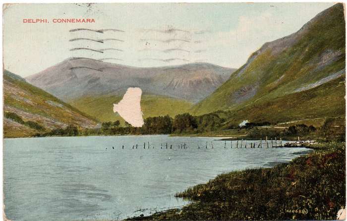 1918 Scarce incoming postcard from UK with Postage Due in VFU-condition