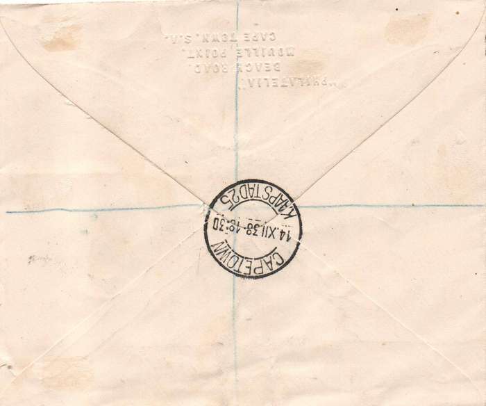 1938 Scarce Registered Cover with rare POOC cachet in VFU-condition