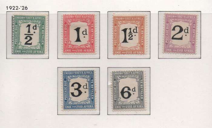 1922 Union Postage Due full set in MNH/MM-condition