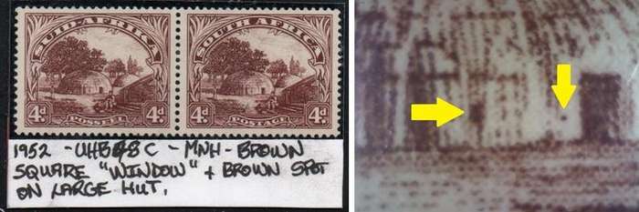 1952 Hyphenated & Screened Definitive 4d-pair with varieties in MNH-condition