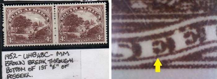 1952 Hyphenated & Screened Definitive 4d-pair with variety in MM-condition