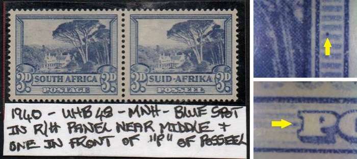 1940 Hyphenated Definitive 3d-pair with varieties in MNH-condition