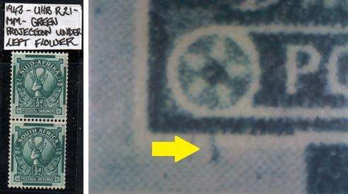 1943 Hyphenated & Screened Definitive 1/2d-coil pair with variety in MM-condition