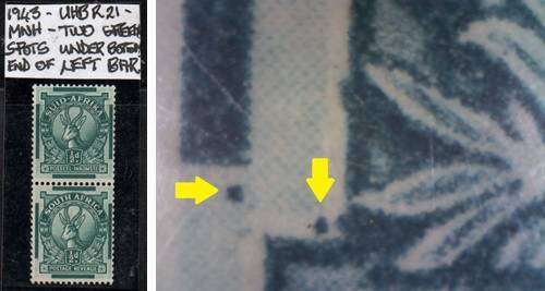 1943 Hyphenated & Screened Definitive 1/2d-coil pair with variety in MNH-condition