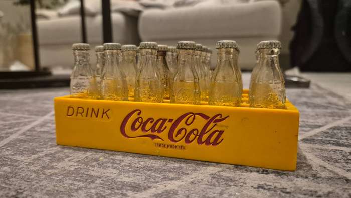 Hugely collectable Coca Cola miniature crate set - 22 bottles
