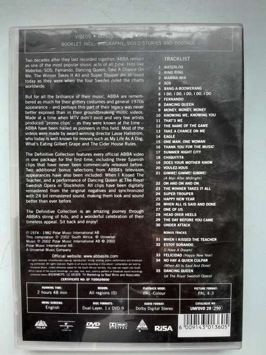 ABBA -  The Definitive Collection. - DVD