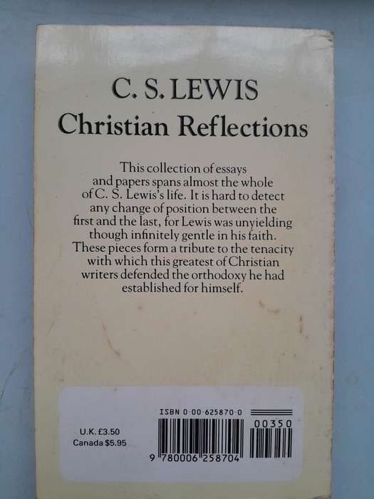 C.S. LEWIS - Christian Reflections.