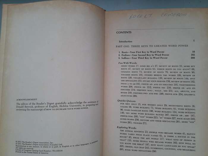 HOW TO INCREASE YOUR WORD POWER - Readers Digest.
