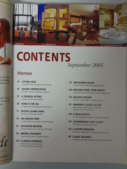 SOUTH AFRICAN HOME OWNER - SEPT 2005 - Special Feature RENOVATIONS.