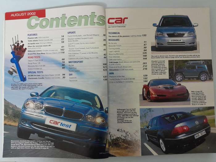 CAR MAGAZINE - August 2002 and October 2002.