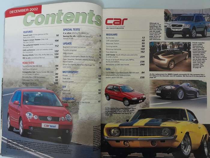 CAR MAGAZINE - November 2002 and December 2002.