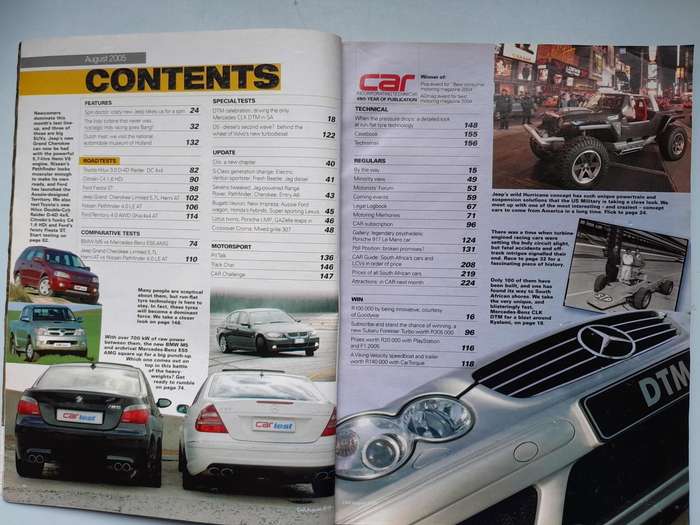 CAR MAGAZINE - July 2005 and August 2005.